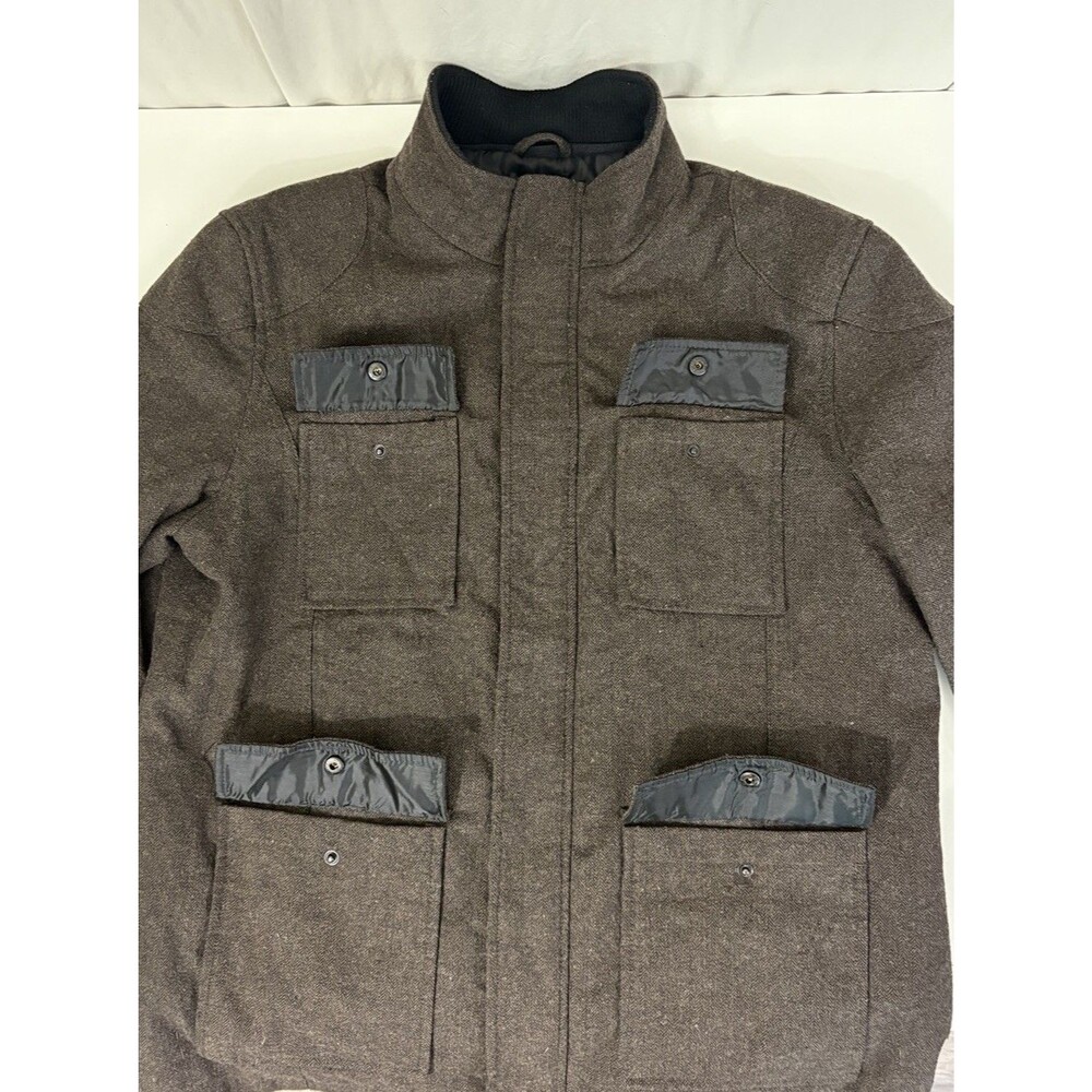 Apt 9 Men’s Utility Wool Blend Tweed Pattern Coat… - image 4